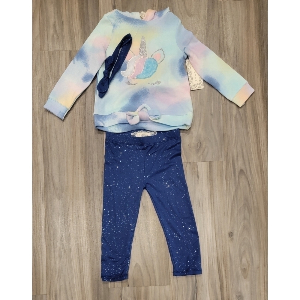 NWT Cozy Children's Btween Outfit with Tie-Dye Hoodie size 2T